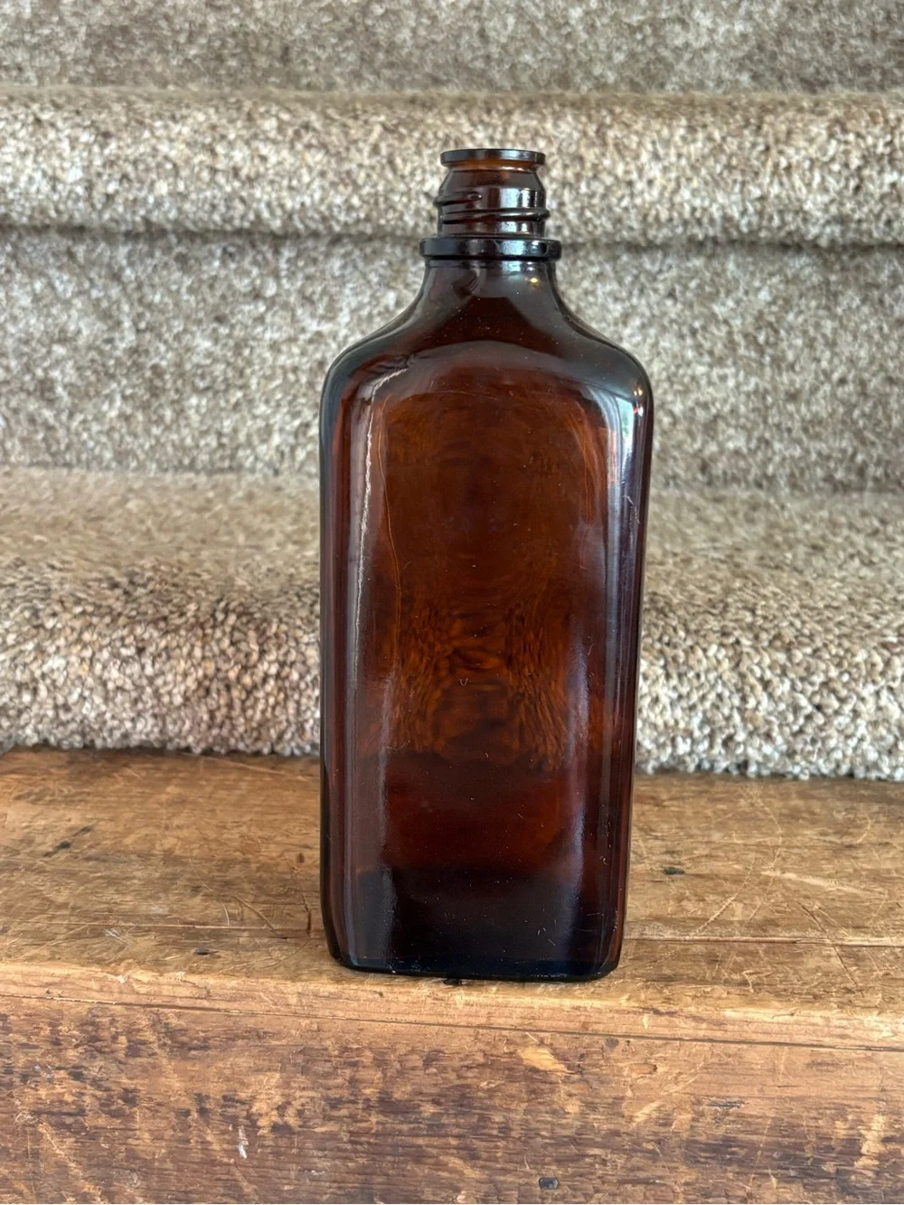 Amber Glass Decorative Bottle - Home Accents